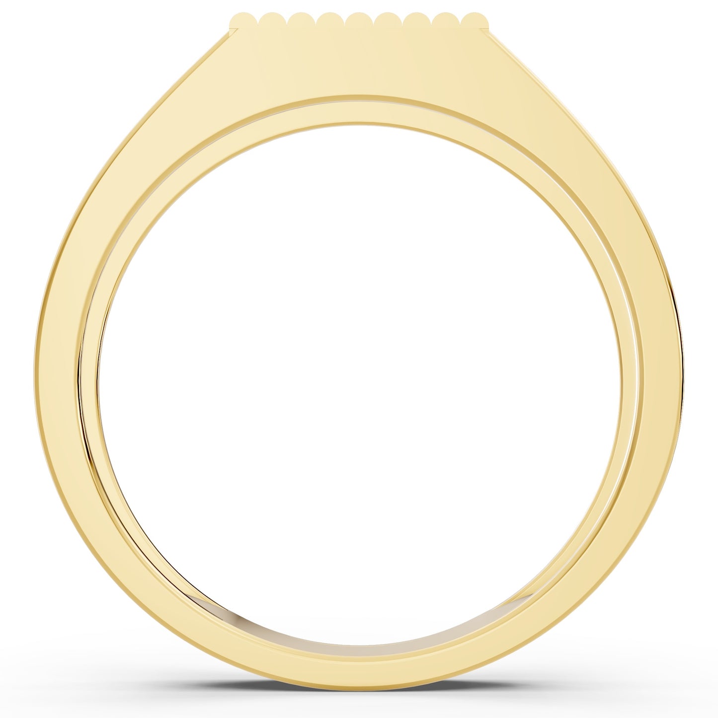 Royal Ribbed Diamond Gents Ring