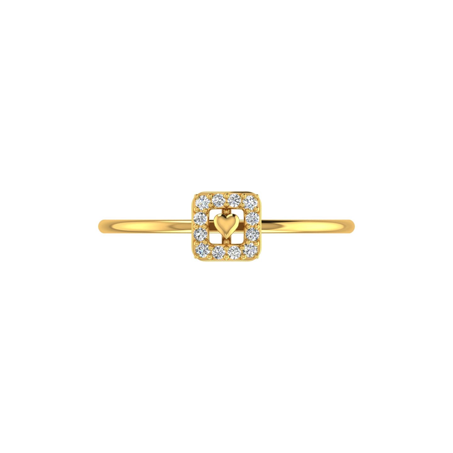 Linear Love Gold & Diamond Ring