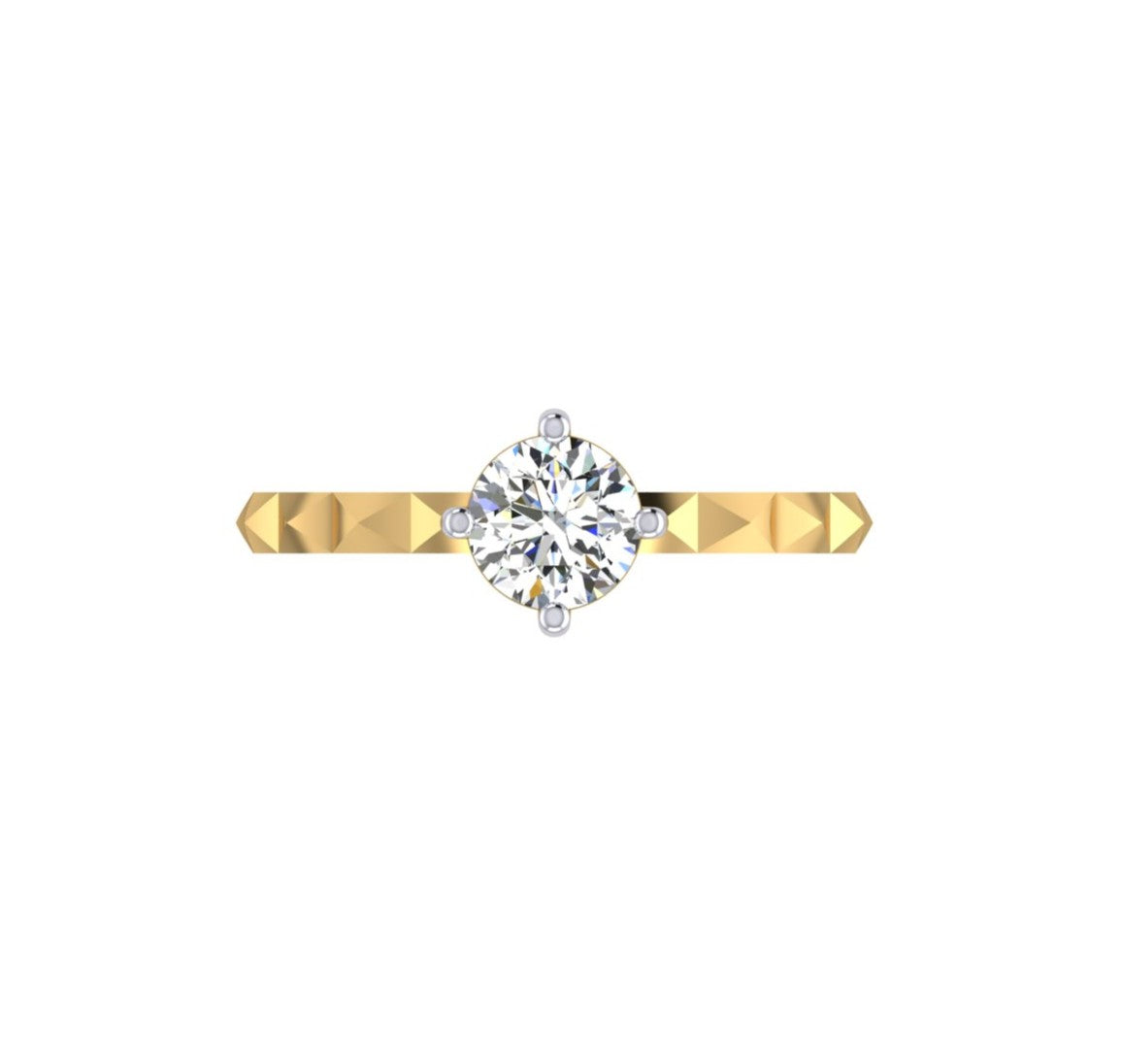 Celestial Facet Solitaire Ring