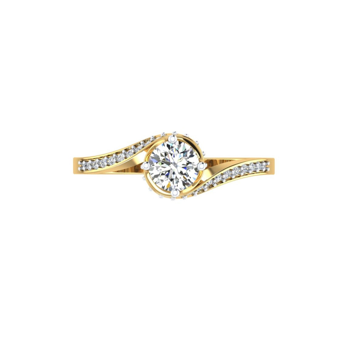 Infinity Halo Solitaire Ring
