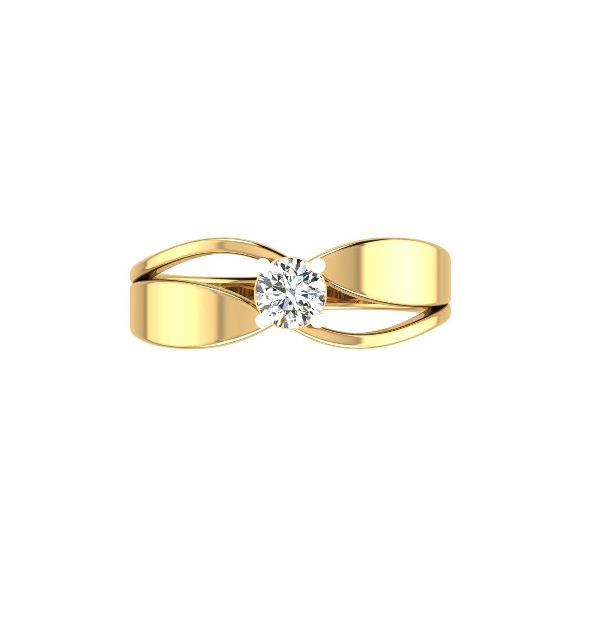 Infinity Crest Solitaire Ring