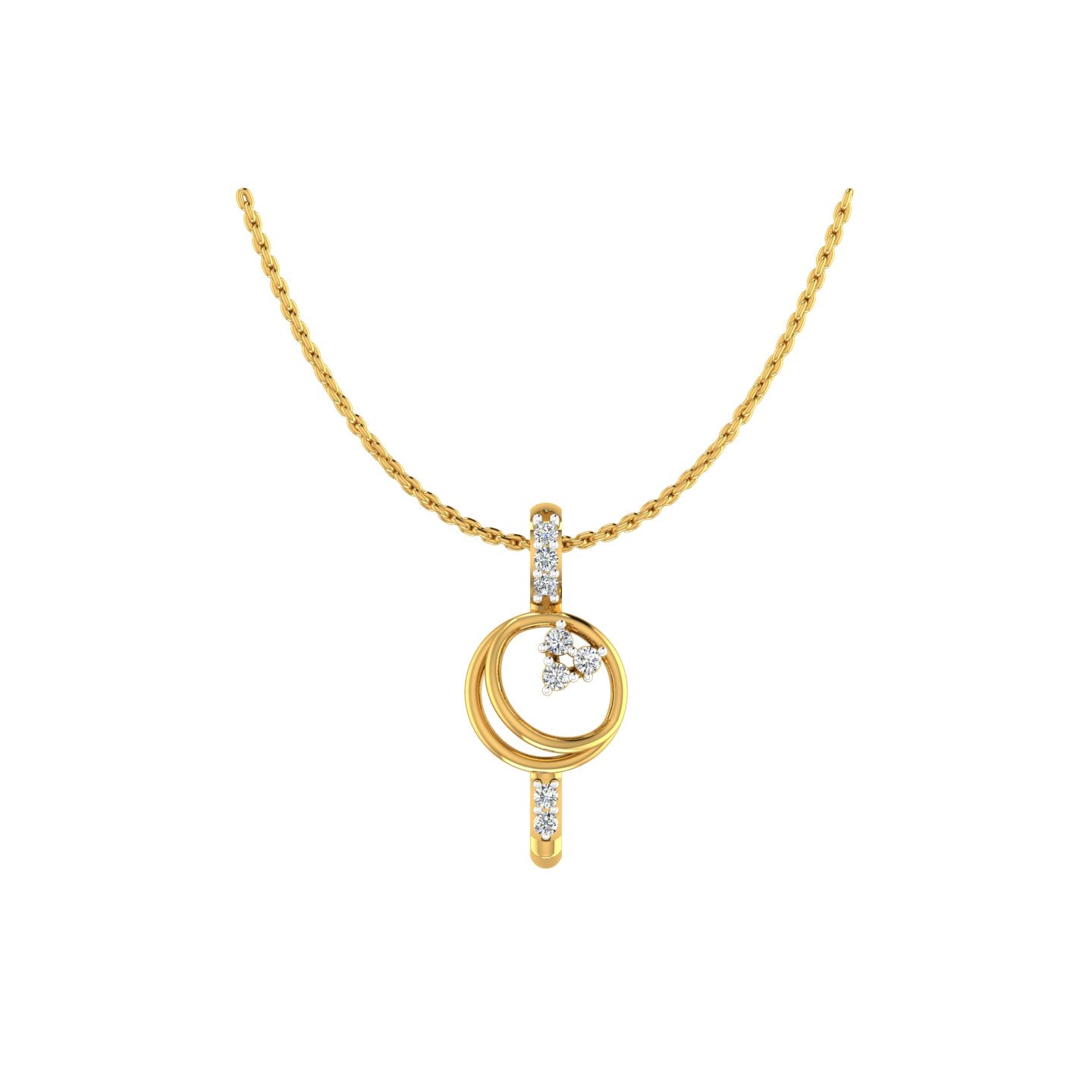 Floral Circle Diamond Pendant