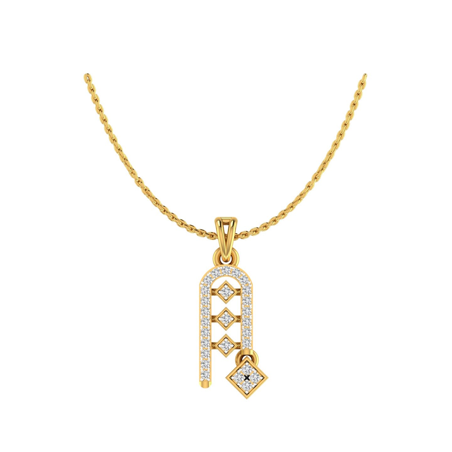 Twisted Love Knot Infinity Gold Pendant