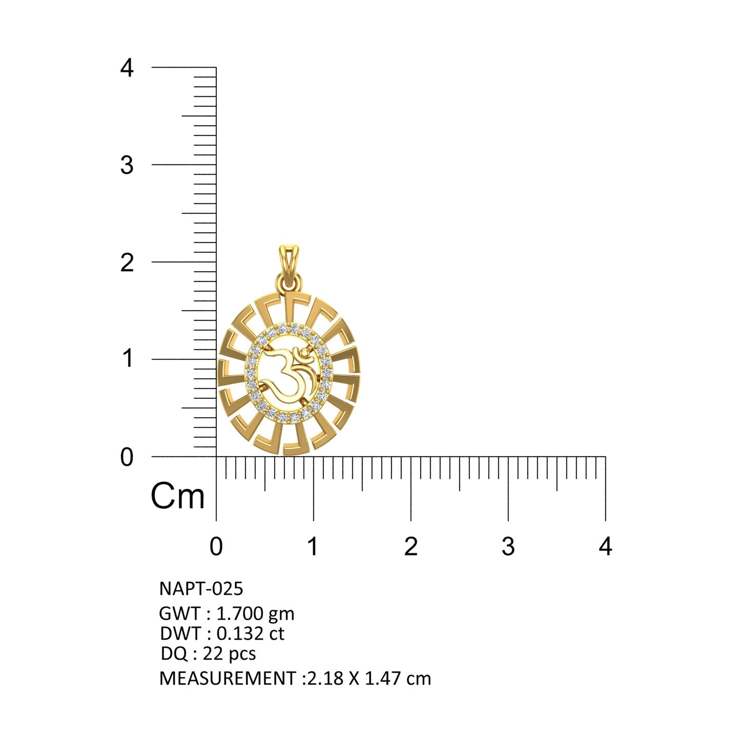 Om Gold Pendant
