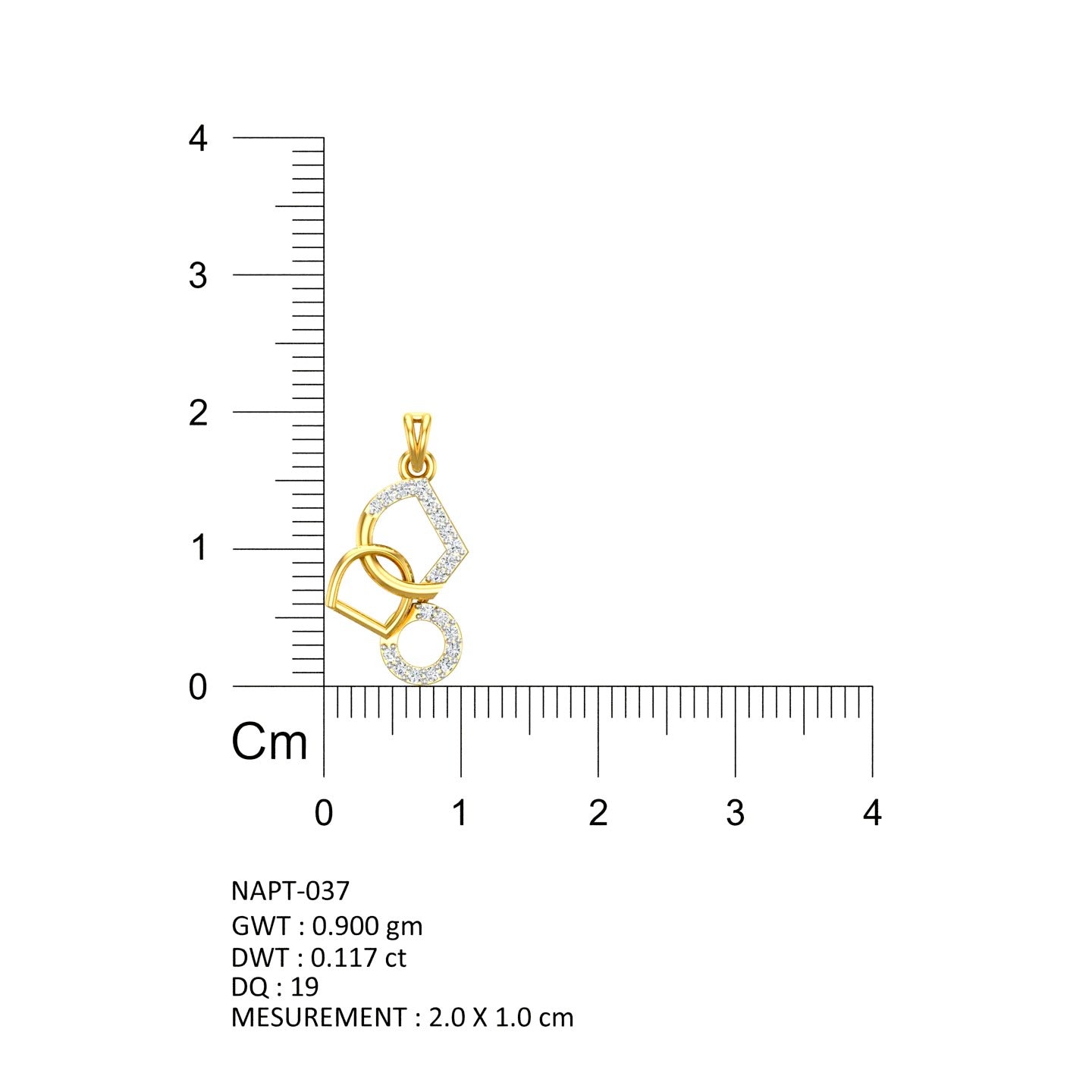 The Trinity Geometric Link Pendant