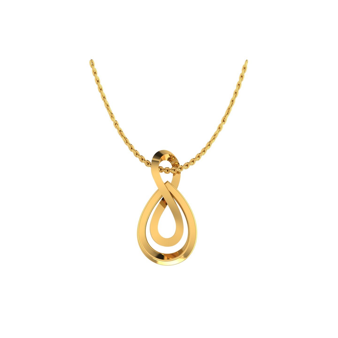 Golden Infinity Loop Pendant