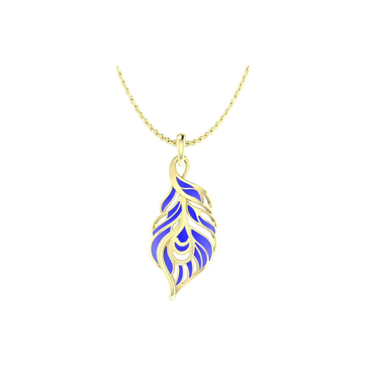 Royal Peacock Feather Pendant
