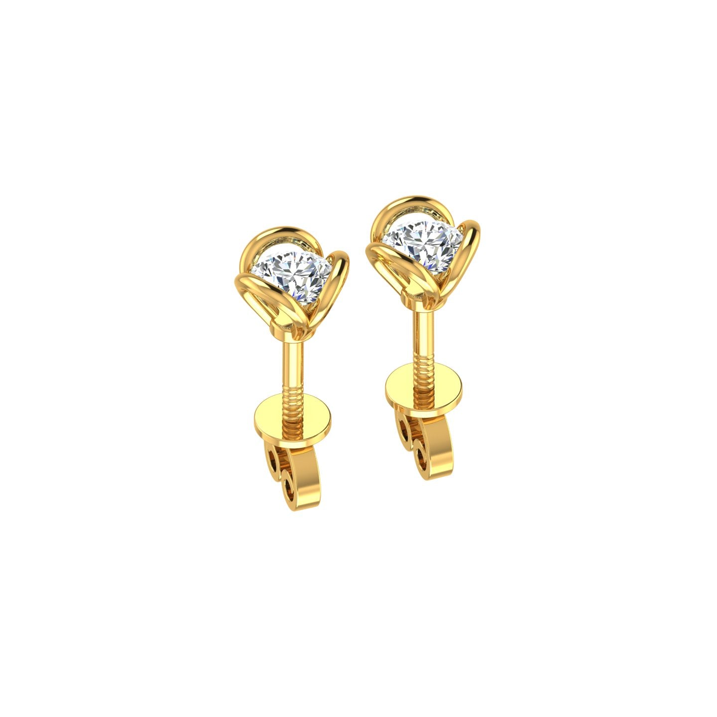 Tulip Bloom Solitaire Ear Tops