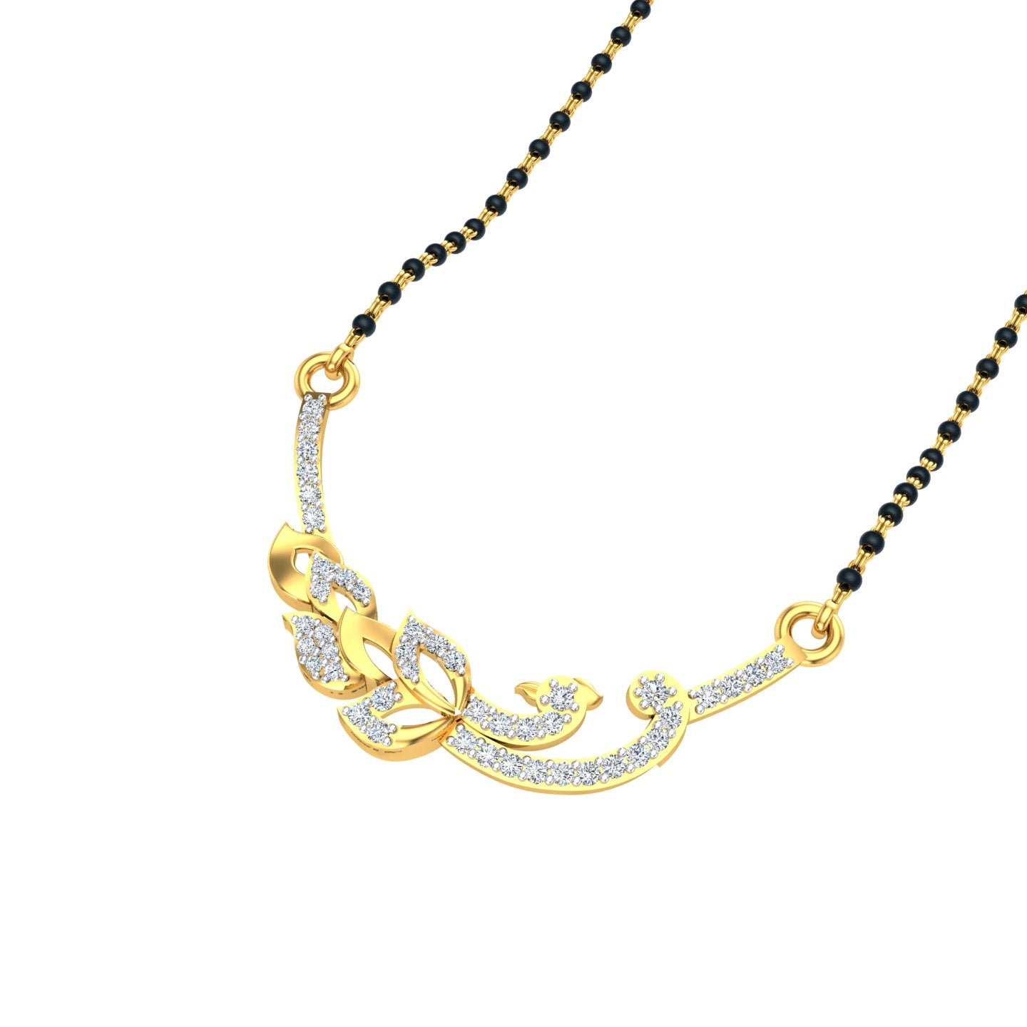Diamond Blossom Curve Mangalsutra