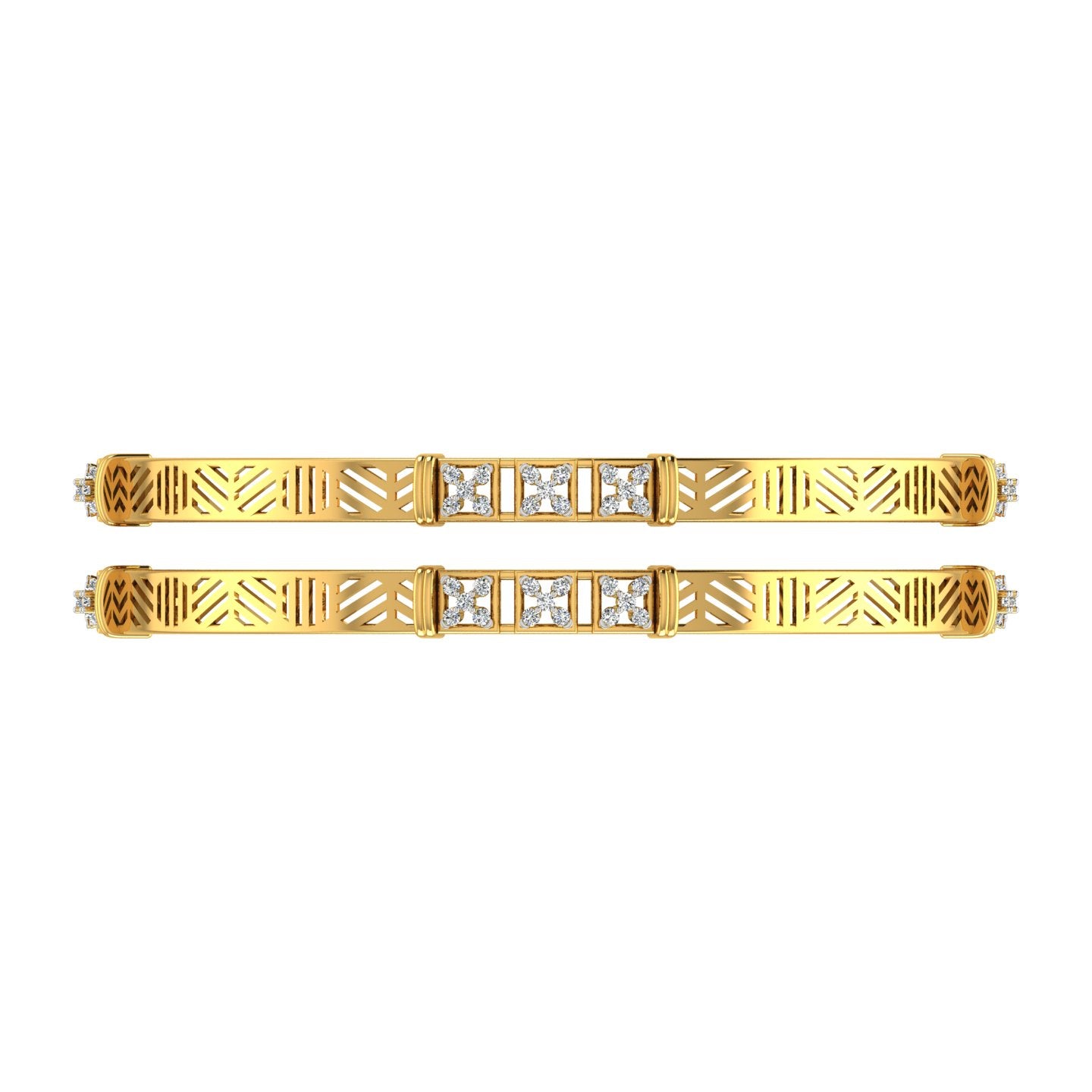 Royal Chevron Diamond Bangles