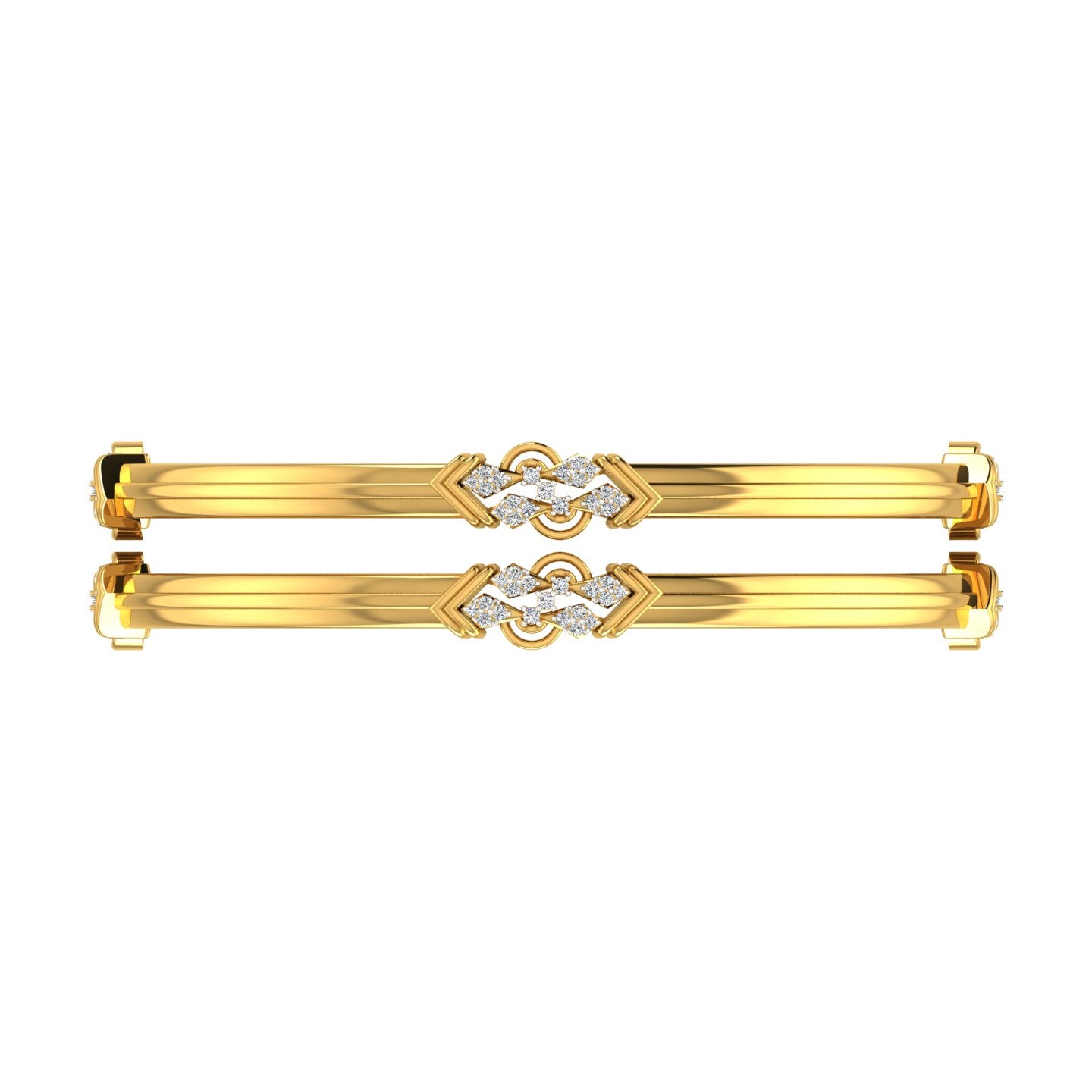 Majestic Bloom Gold Bangles