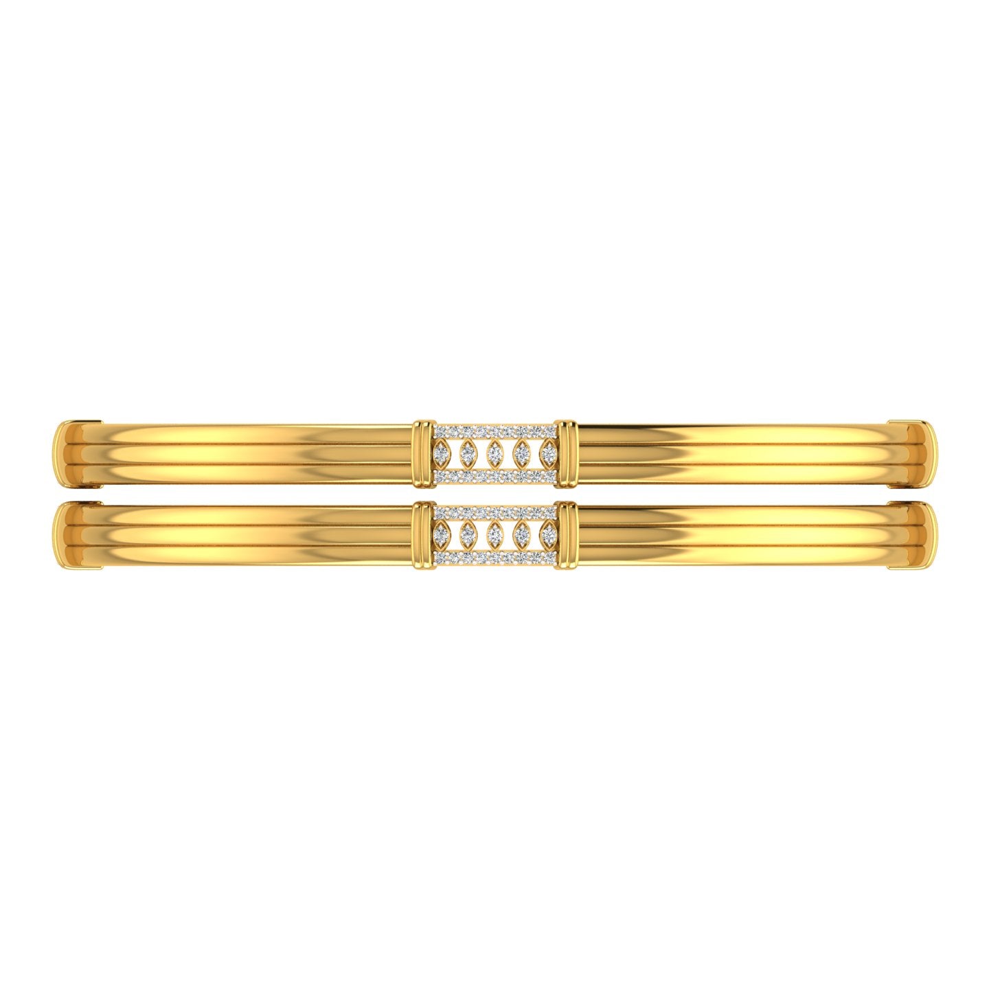 Pearl Drop Elegance Diamond Bangle