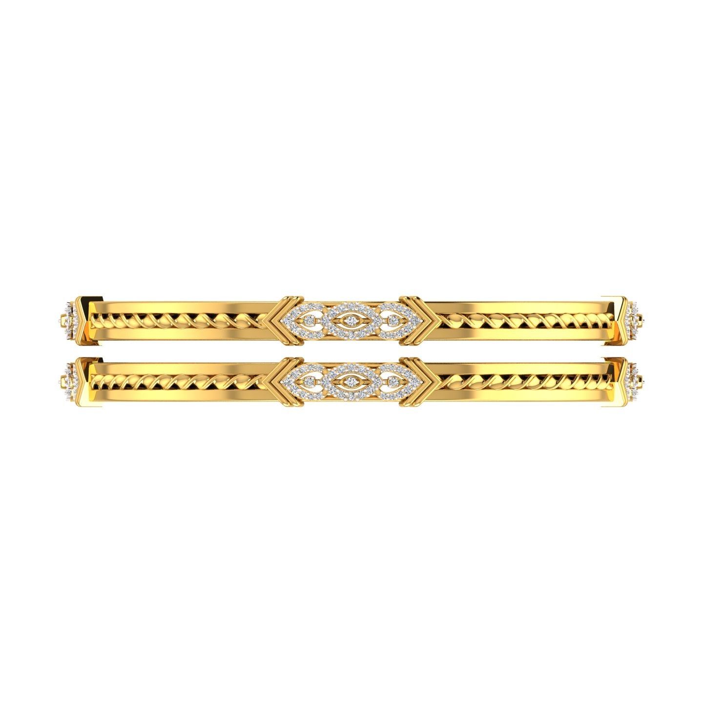 Twisted Elegance Diamond Bangles