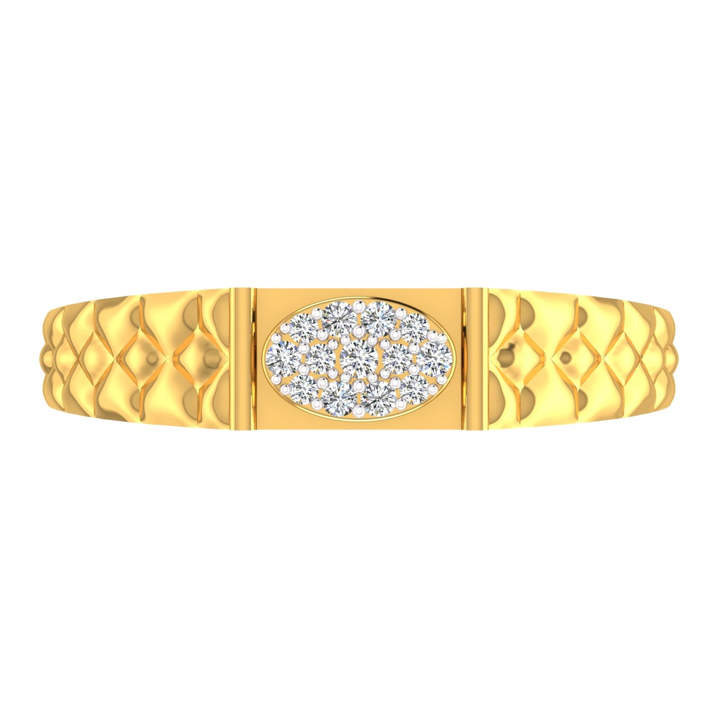 Linear Texture Diamond Ring