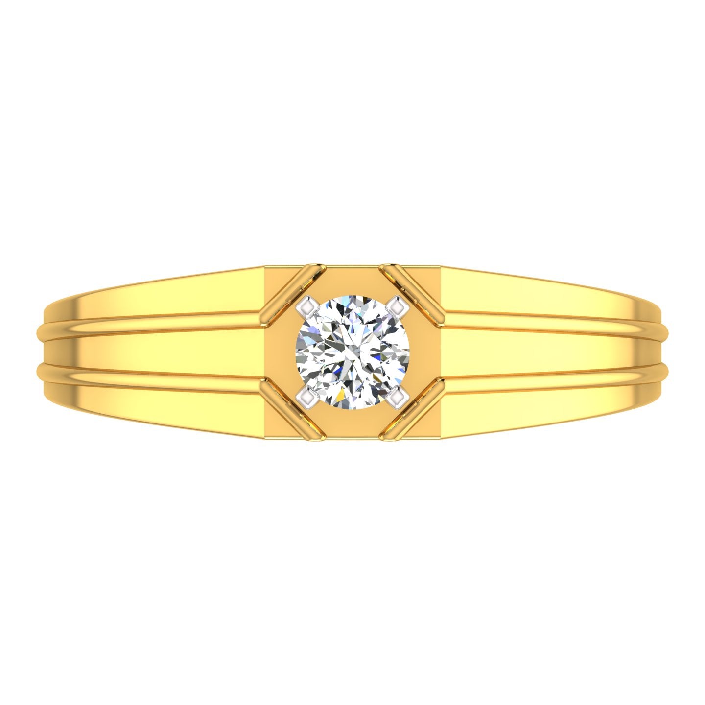 Velocity Crest Solitaire Ring