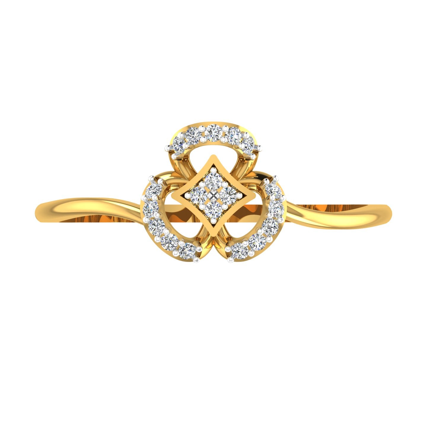 Luxe Clover Spark Ring