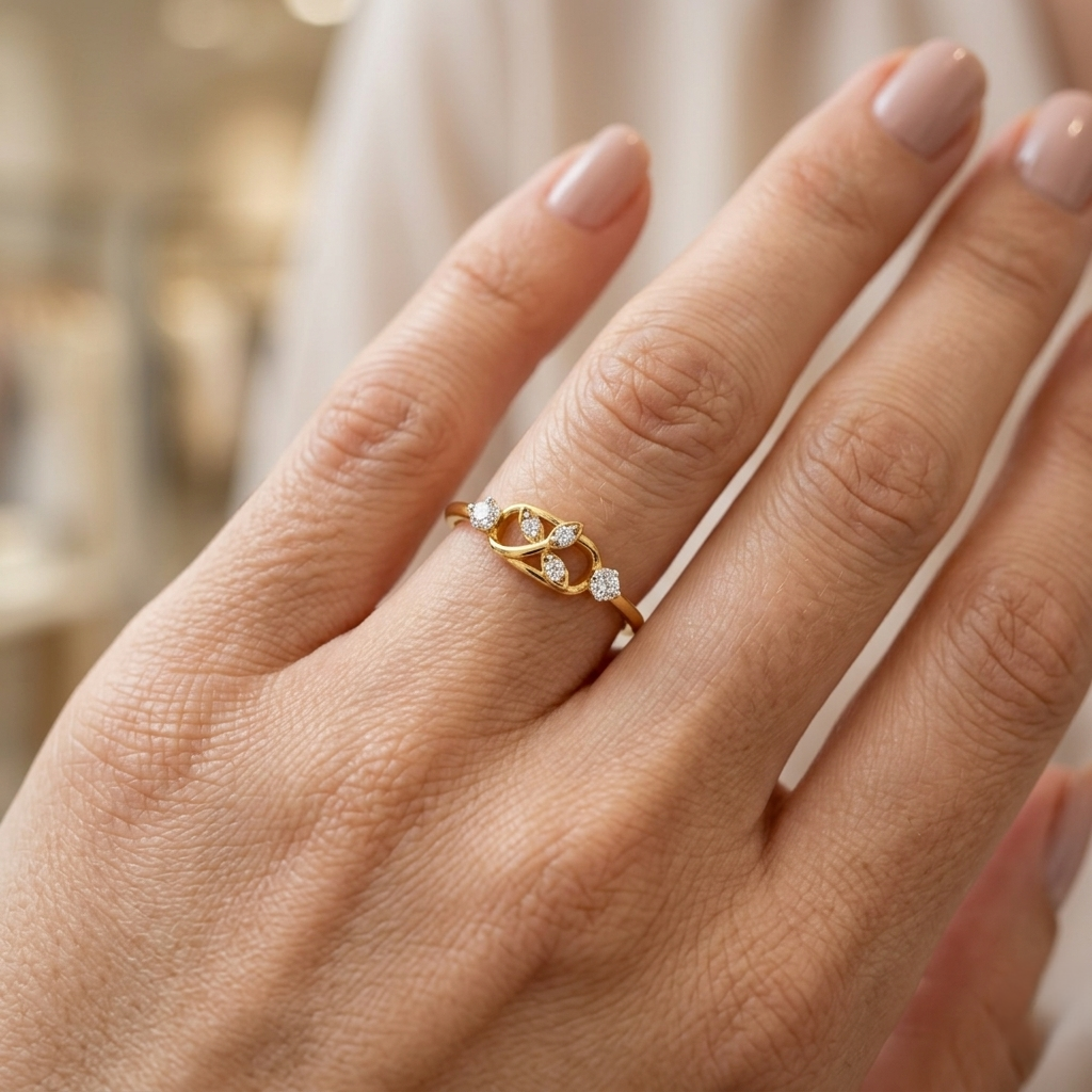 Trilogy Clover Halo Diamond Ring
