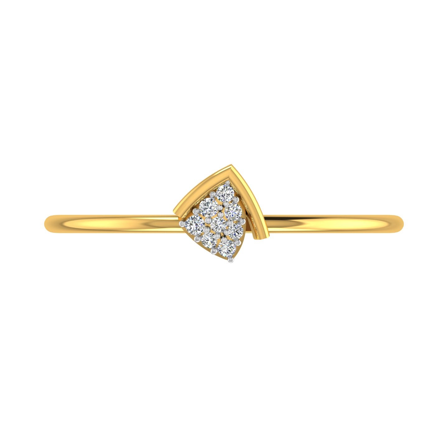 Chevron Triangle Stackable Diamond Ring
