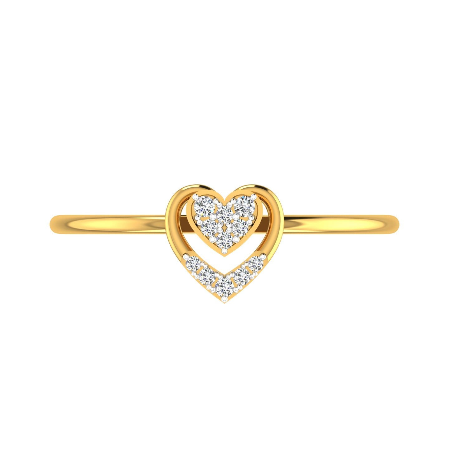 Concentric Heart Infinite Promise Diamond Ring