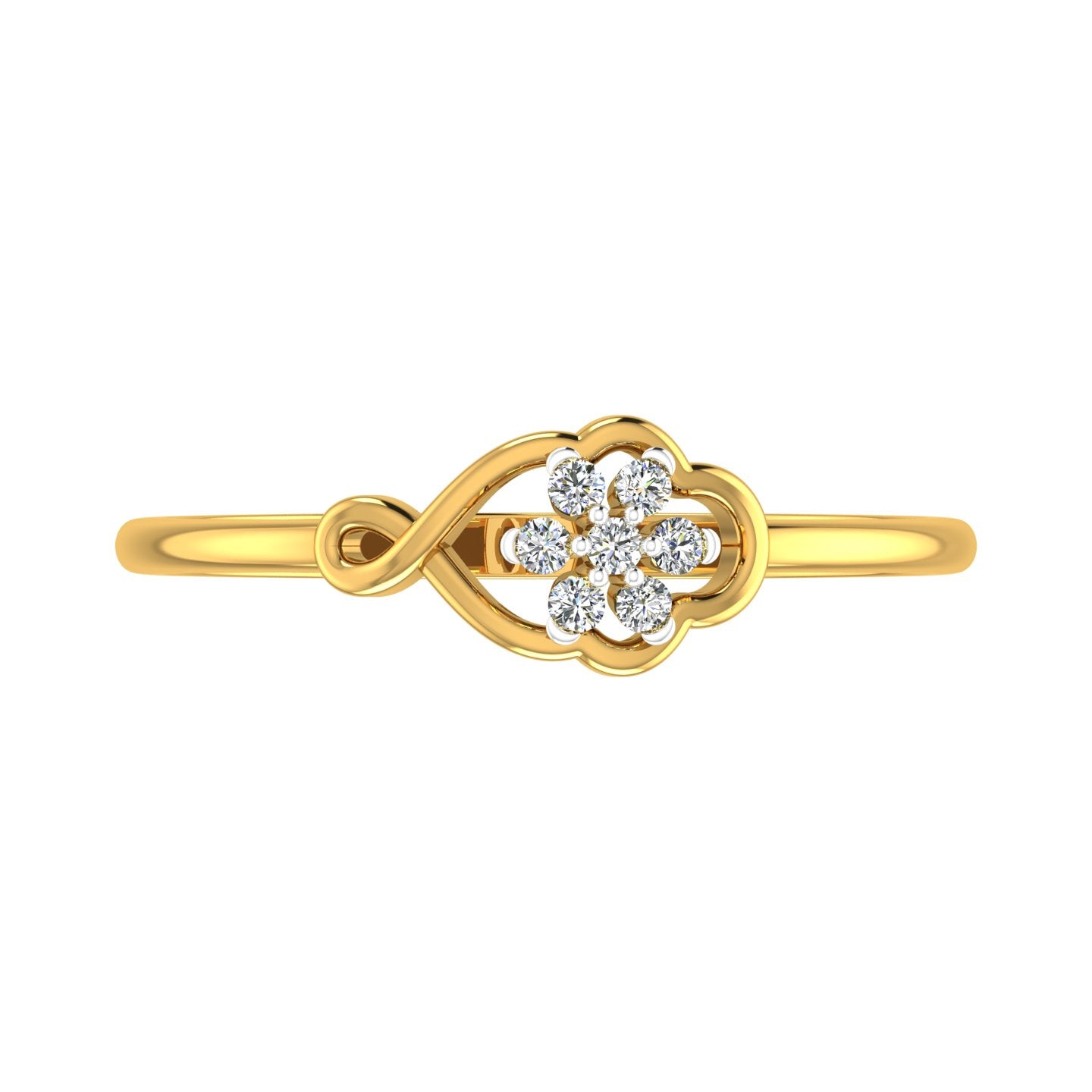 Infinity Floret Halo Diamond Ring