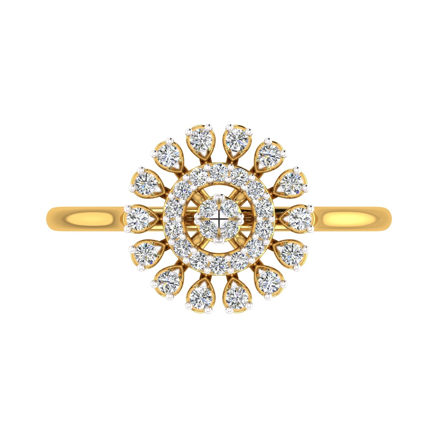 Royal Sun Halo Diamond Ring