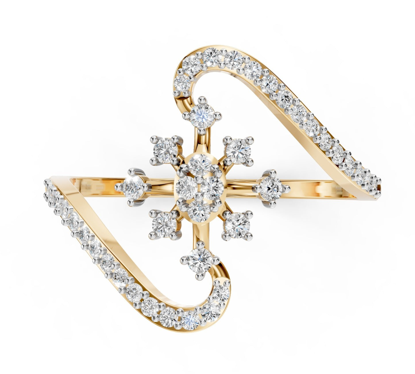 Blooming Heart Diamond Ring