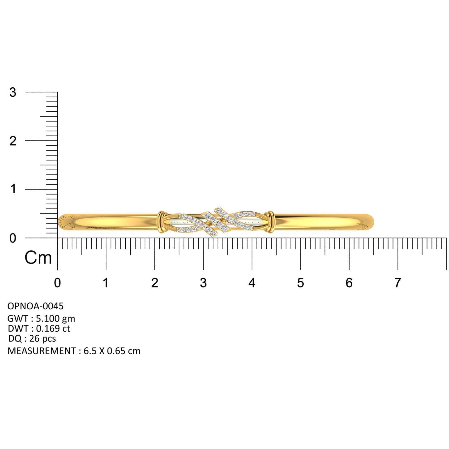 Twisted Grace Diamond Bangle