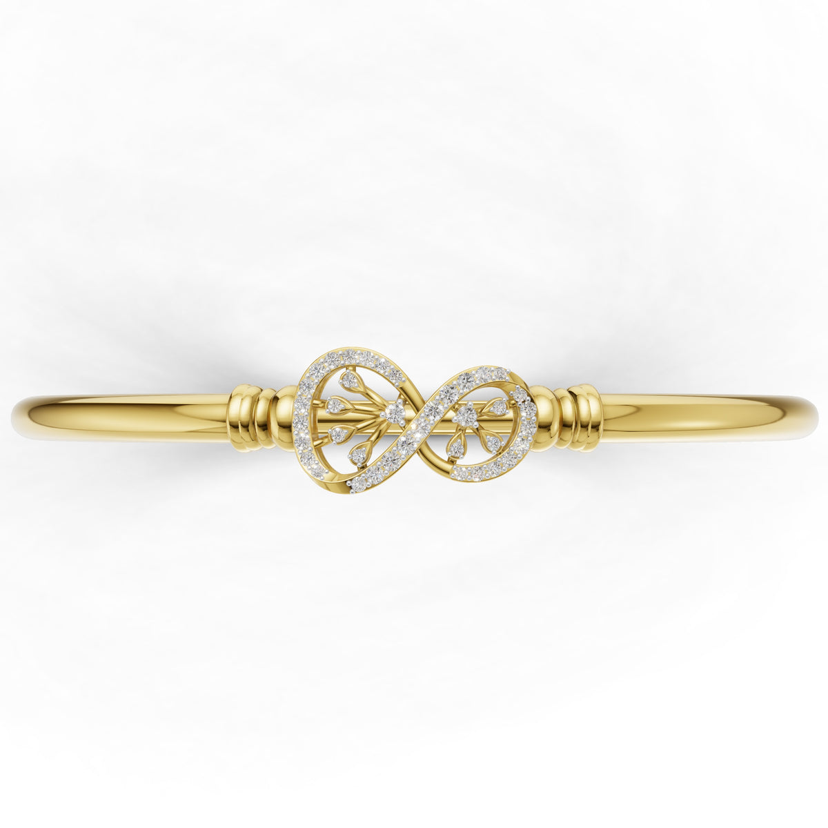 Floral Infinity Diamond Bangle