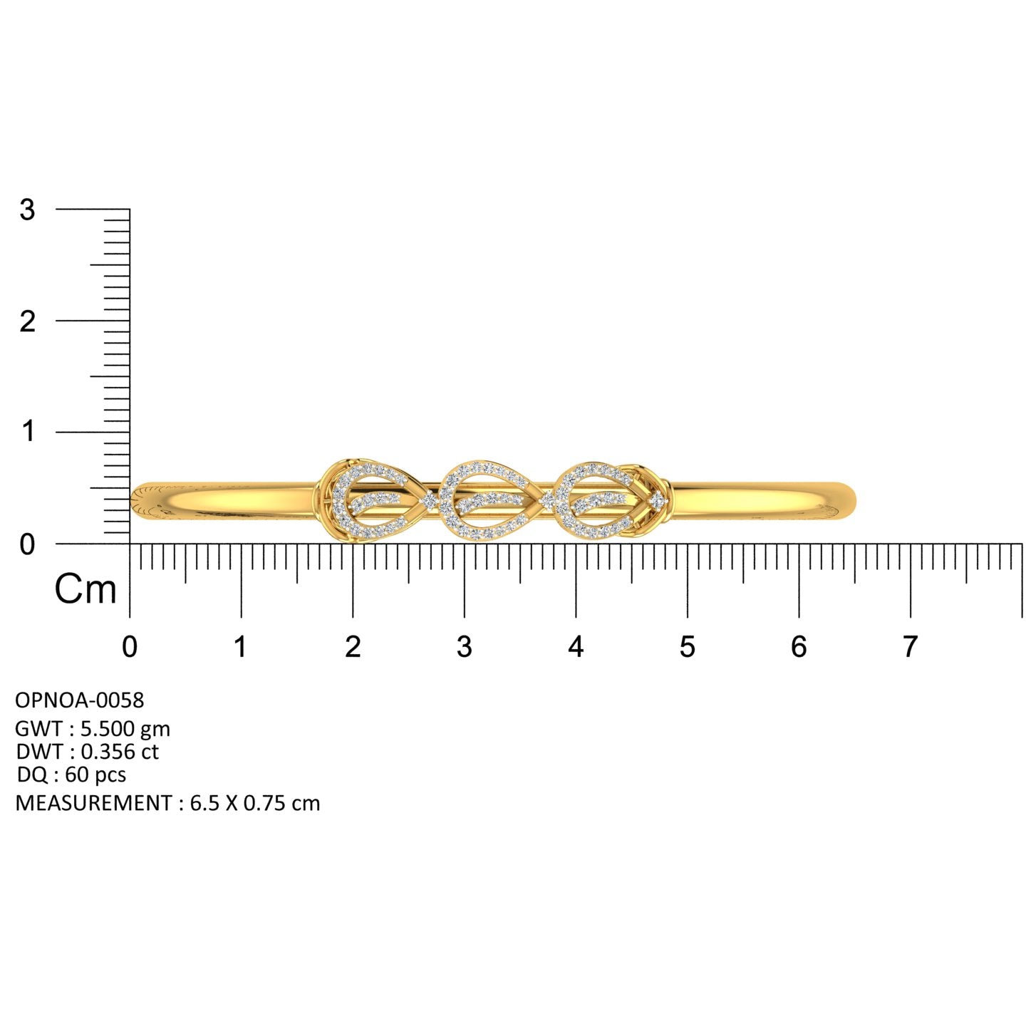 Triple Aura Diamond Bangle