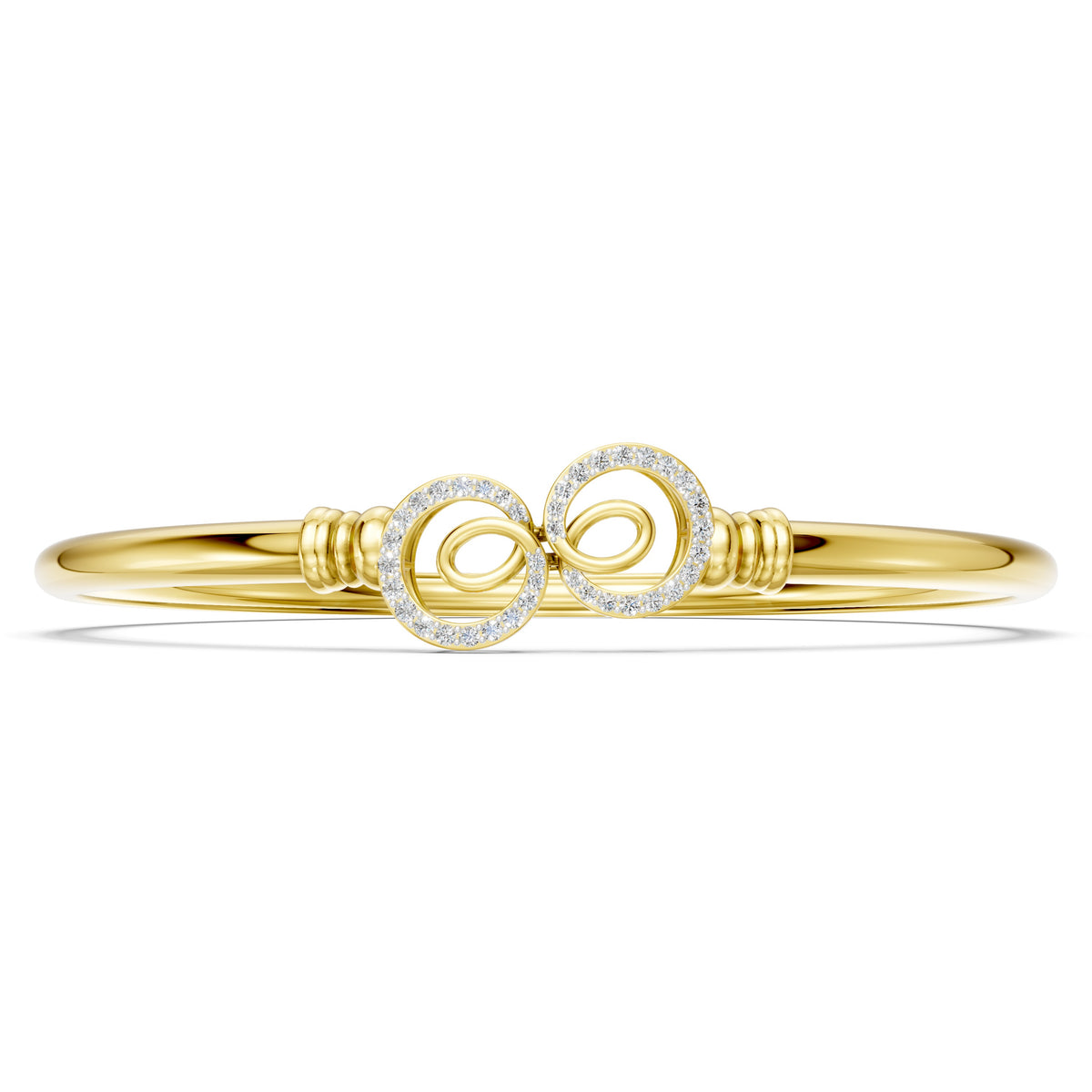 Twin Orbit Diamond Bangle