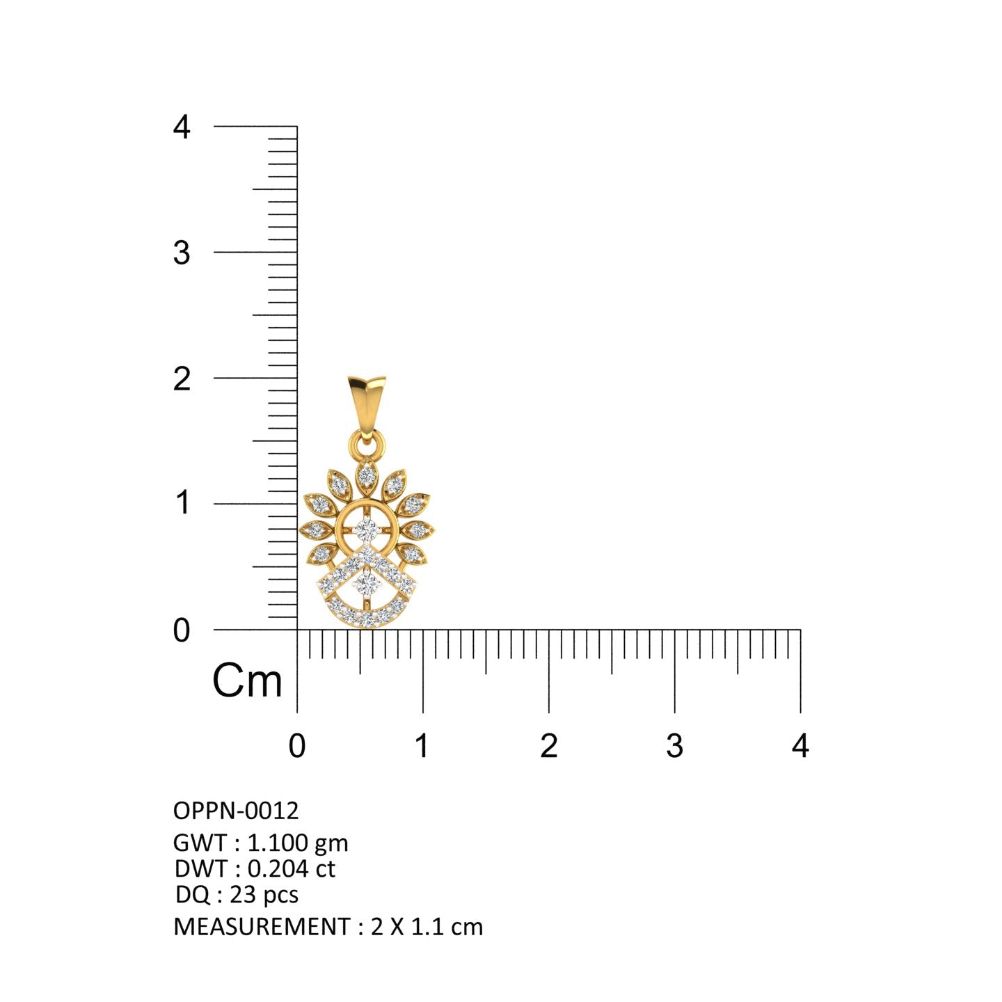 Floral Sunburst Halo Pendant