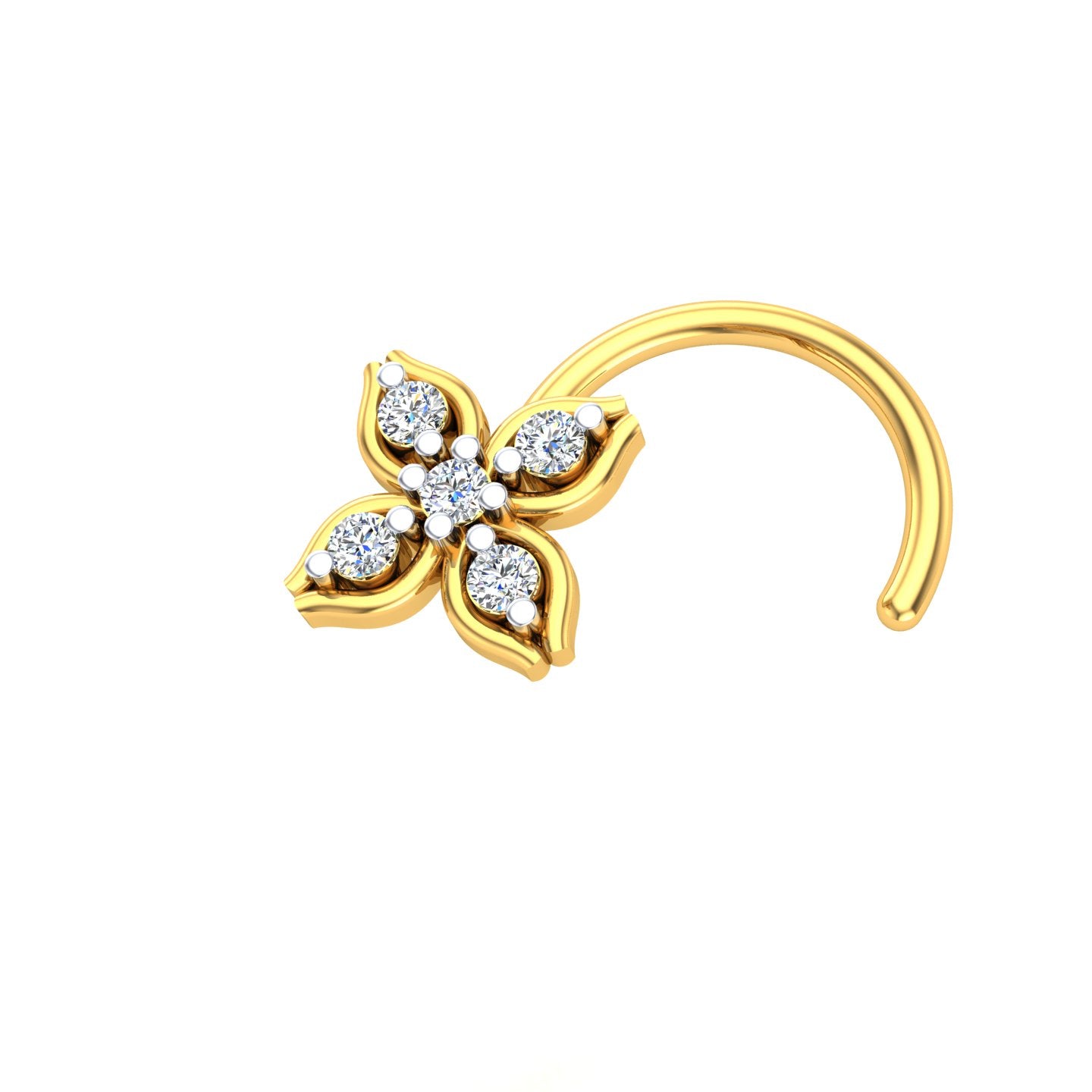 Diamond Petal Bloom Nose Pin