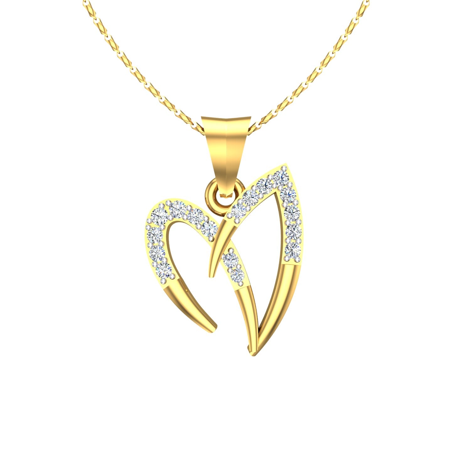 Harmony Leaf Diamond Pendant