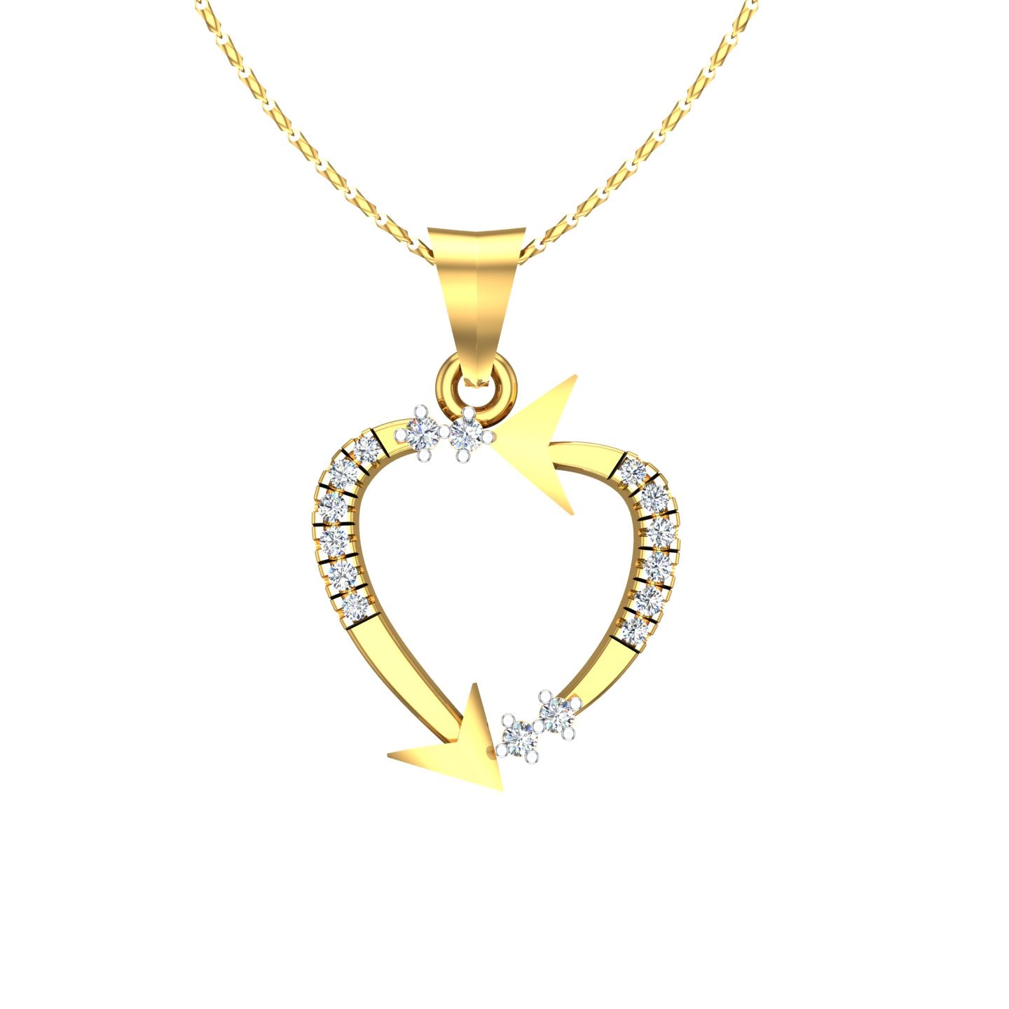 Cupid's Arrow Diamond Pendant