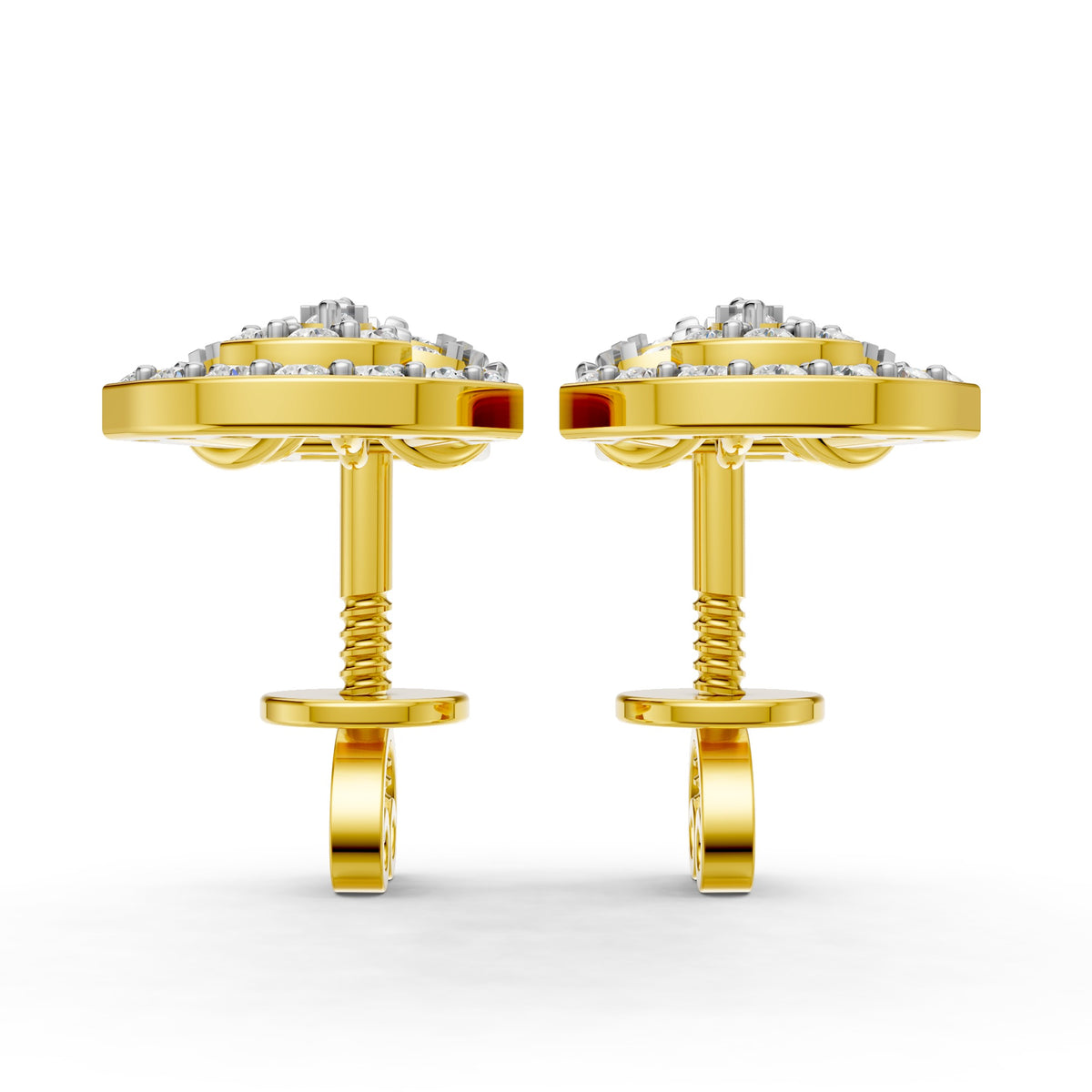Regal Geometric Bloom Diamond Drop Earrings