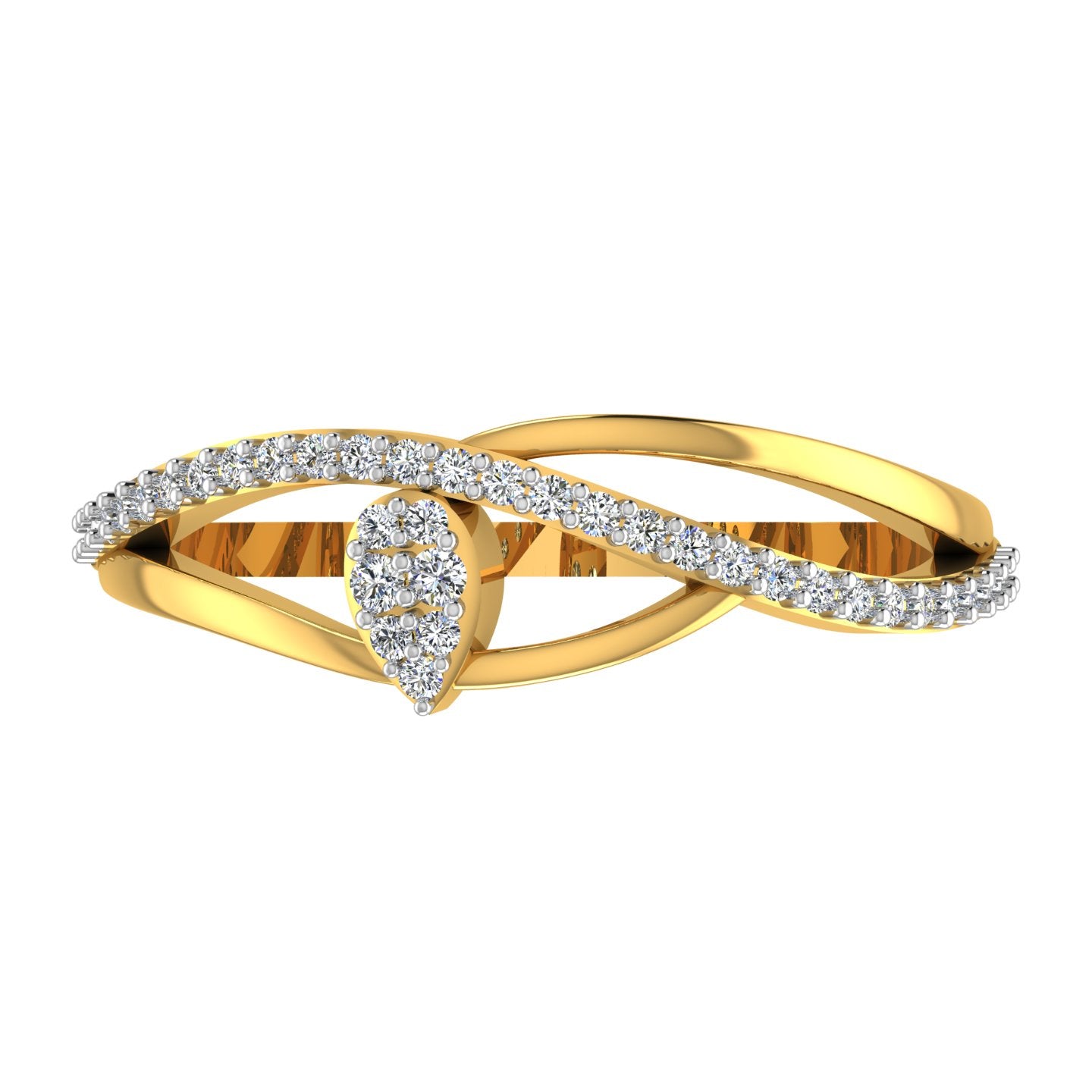 Moonleaf Diamond Ring