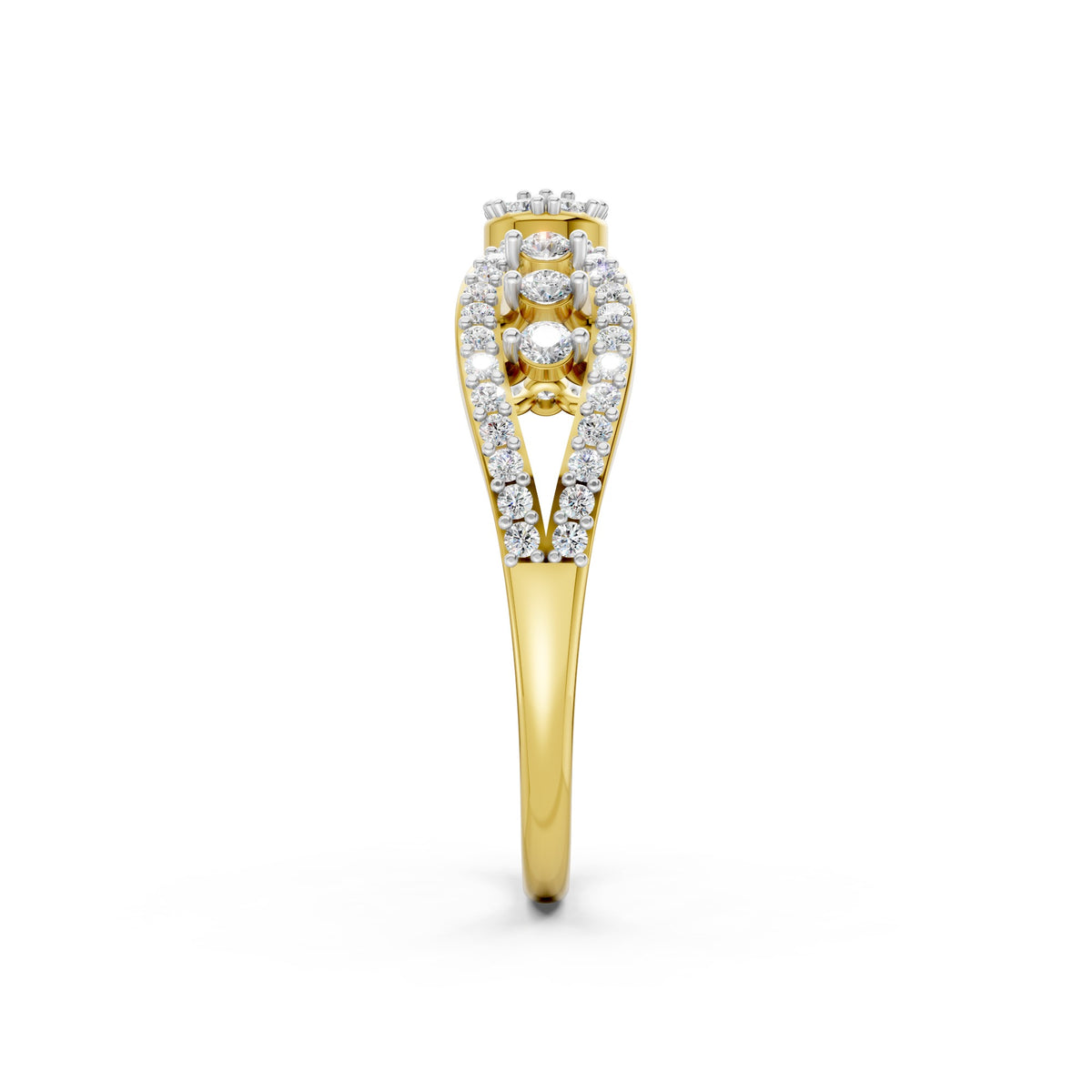 Floral Cascade Diamond Ring