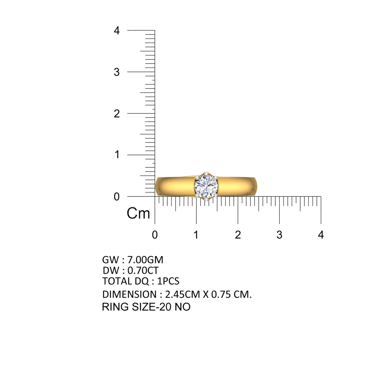 Crown Royale Solitaire Ring