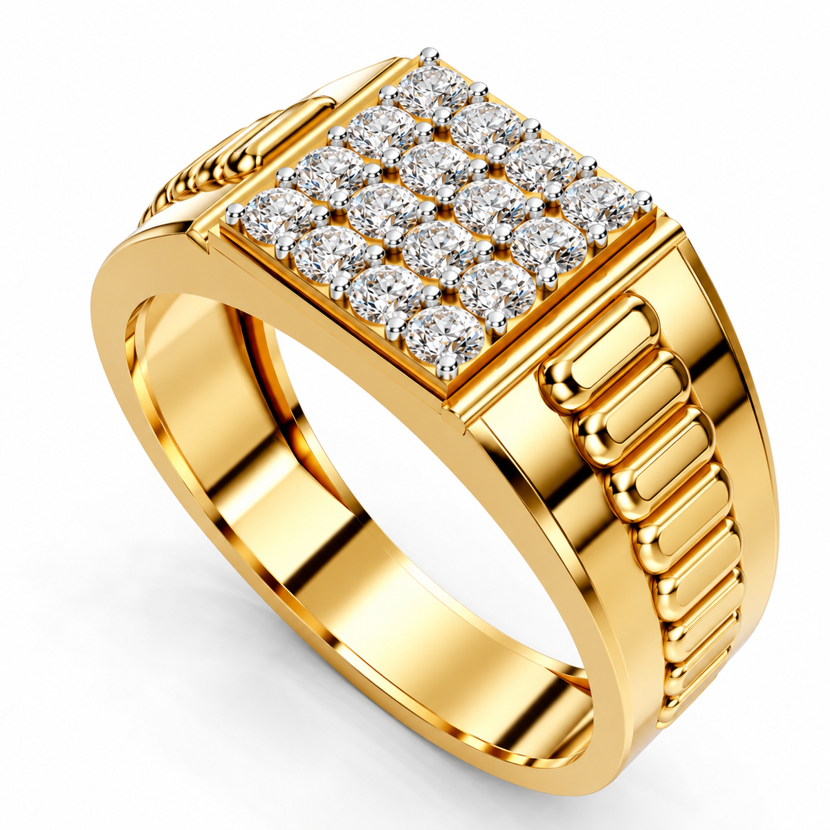 Royal Link Diamond Gents Ring