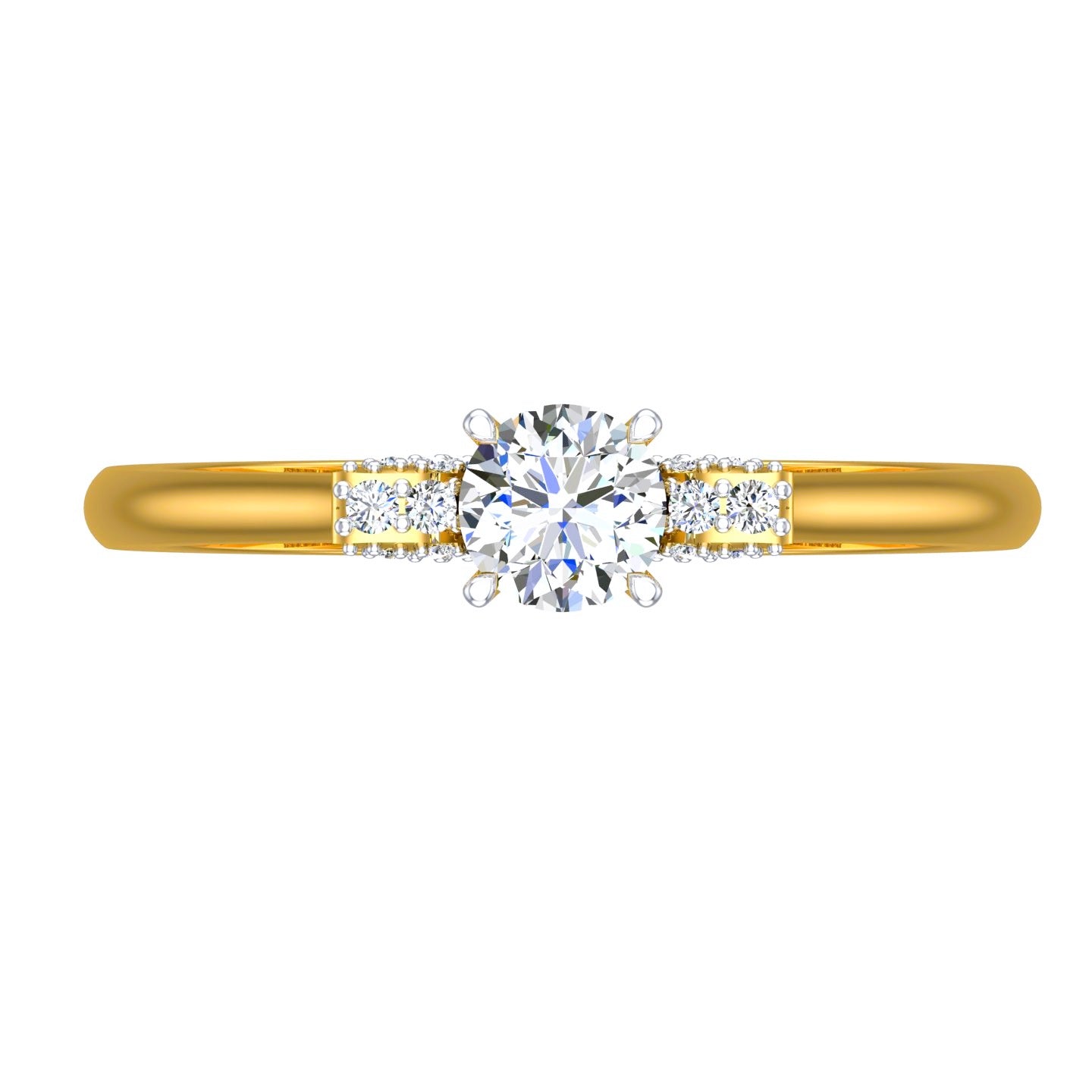 Celestial Trinity Solitaire Ring