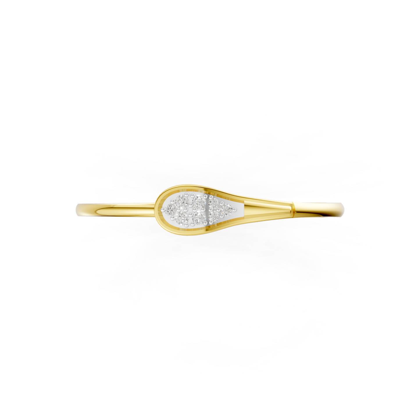 Golden Dewdrop Diamond Ring