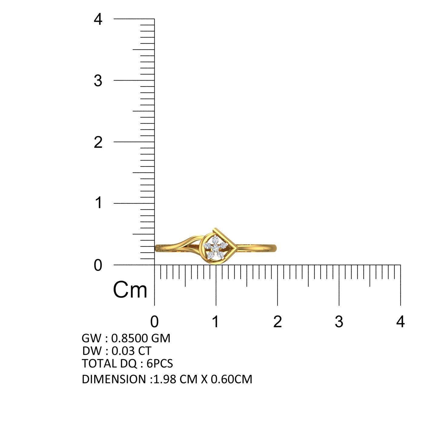 Foliage Halo Floret Diamond Ring