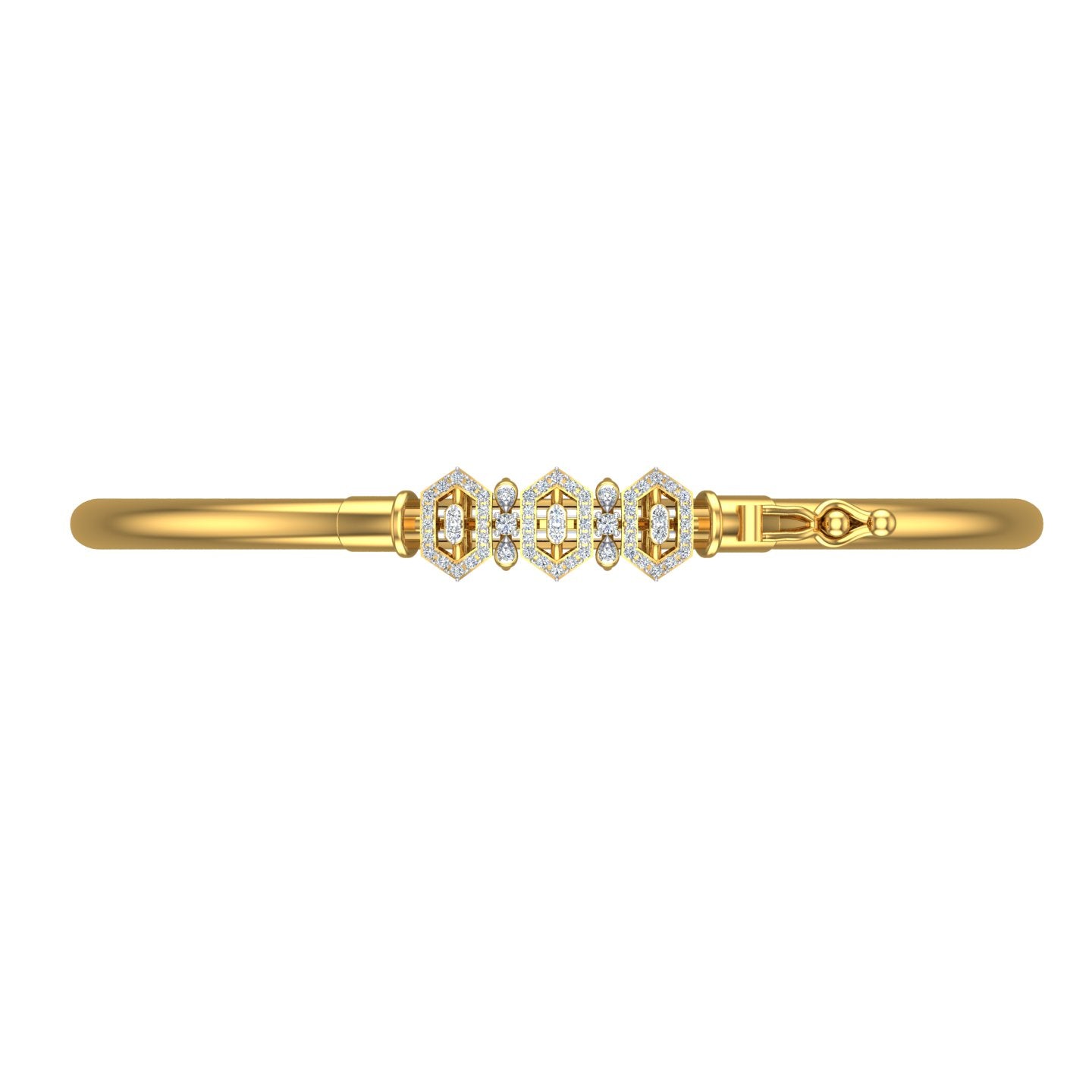 Geometric Glam Diamond Noa Bangle