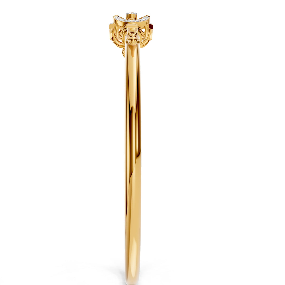 Royal Peacock Bloom Diamond Bangle