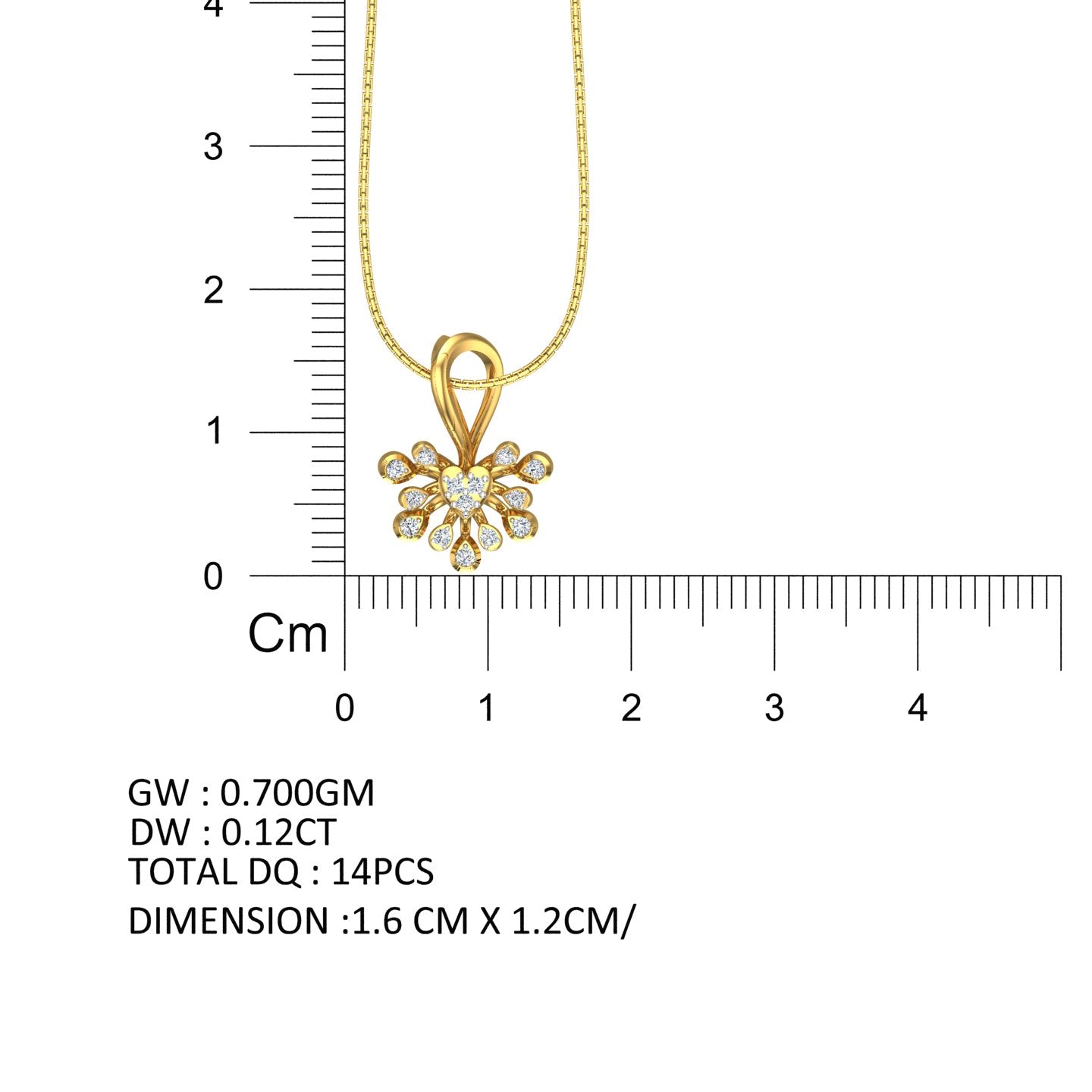 The Imperial Snowflake Heart Pendant