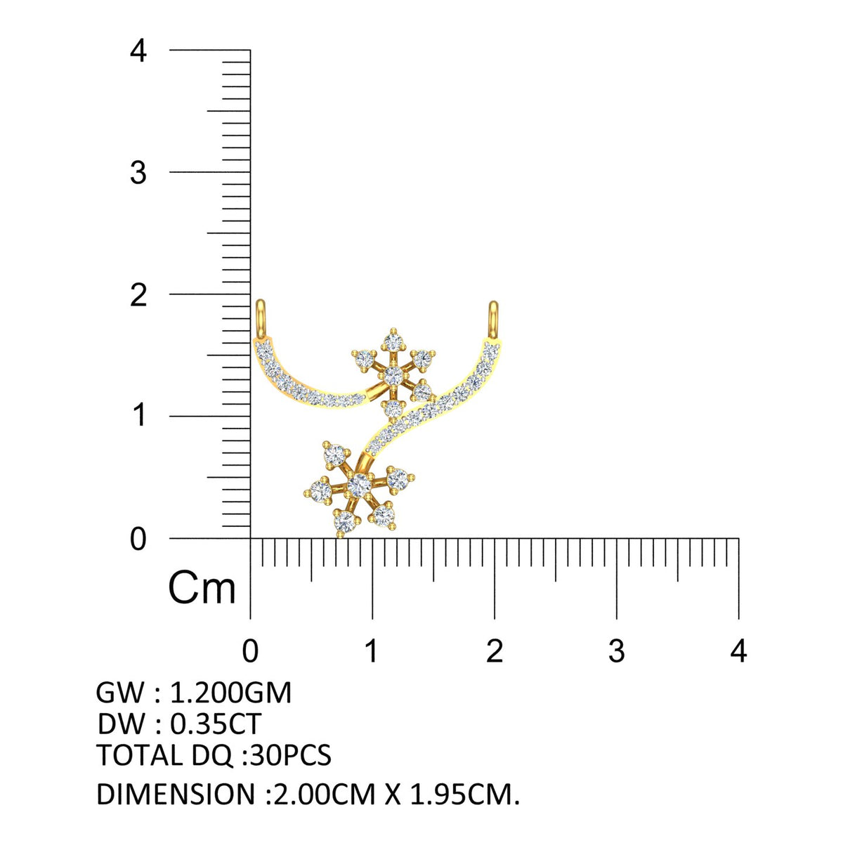 Blossom Cascade Diamond Mangalsutra