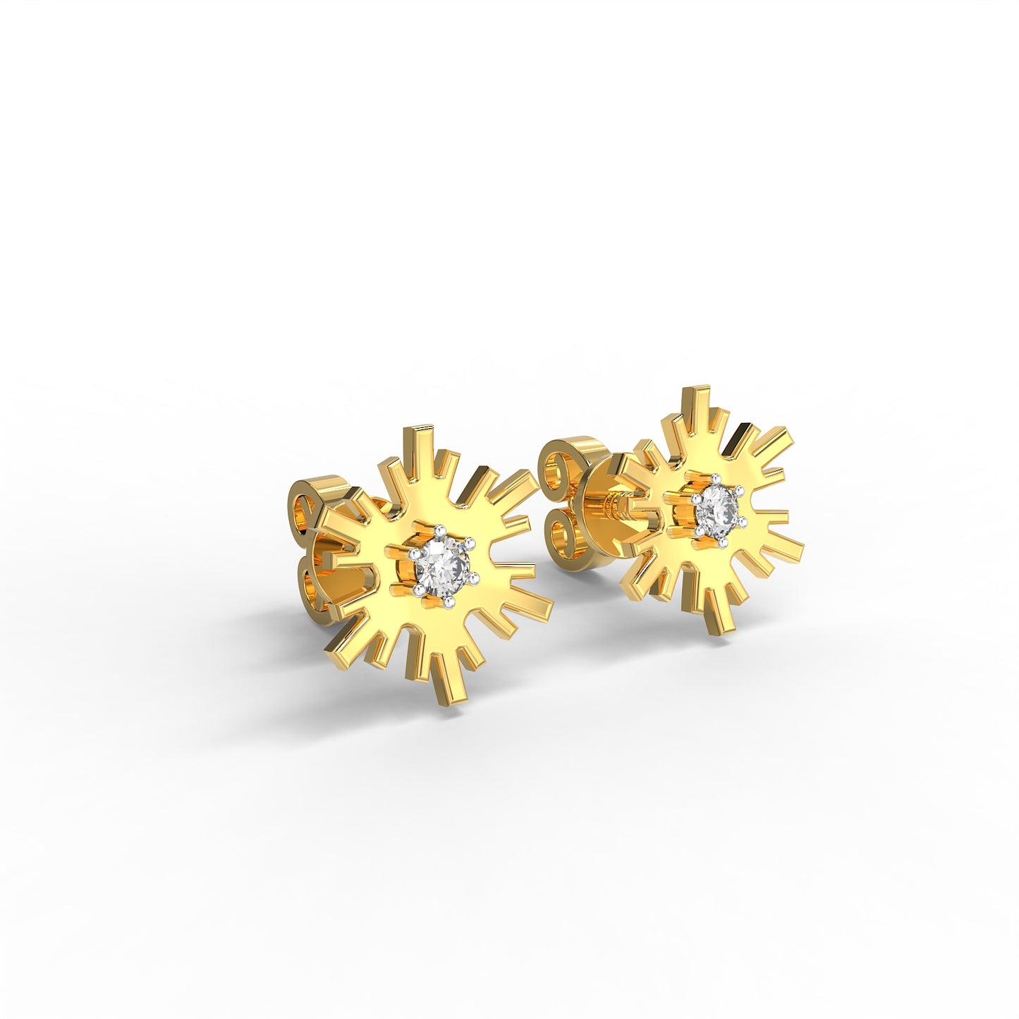Solar Crest Diamond Studs