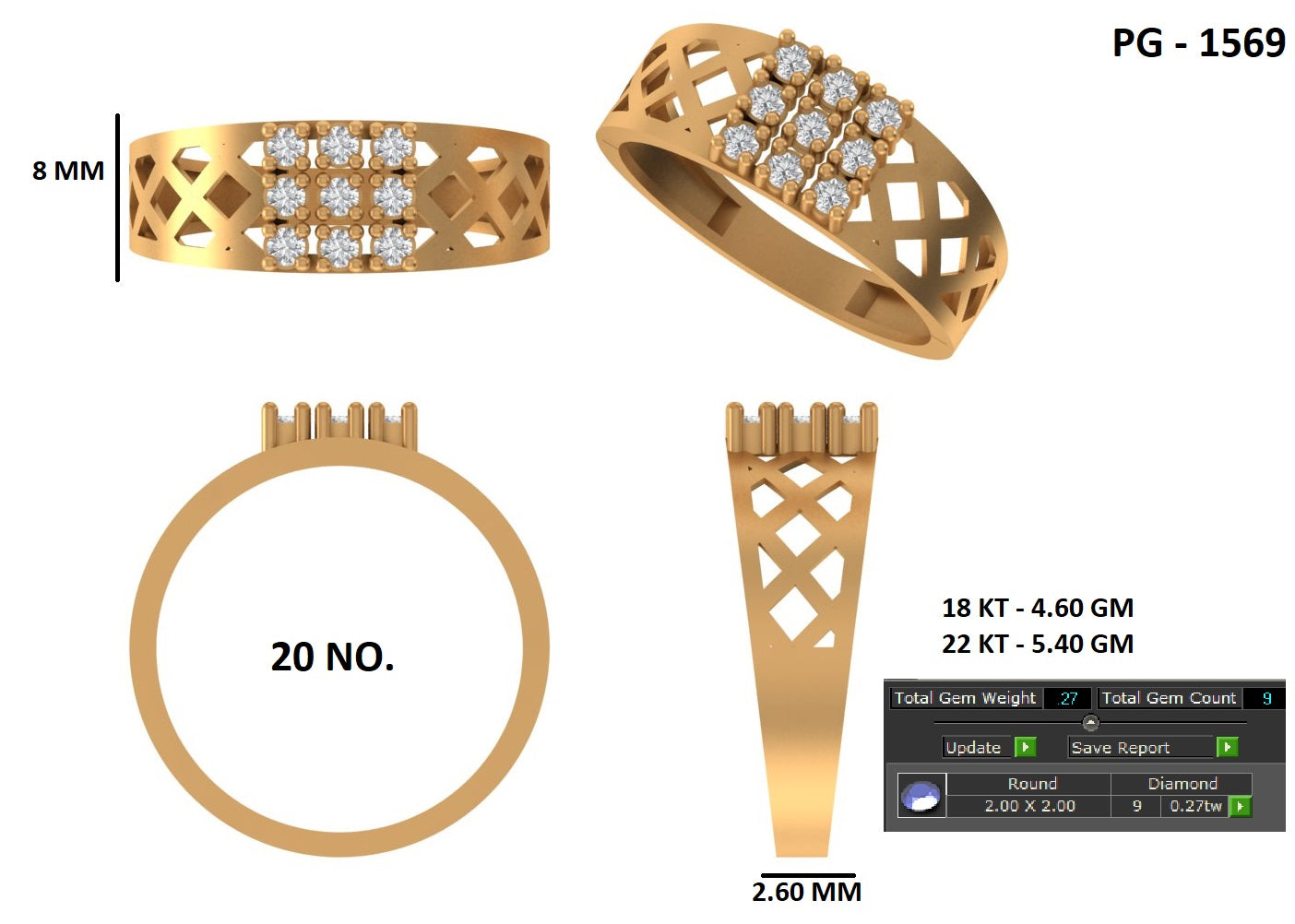 Diamond Trellis Ring