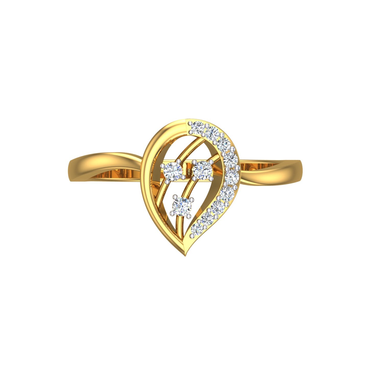 Celestial Leaf Diamond Ring