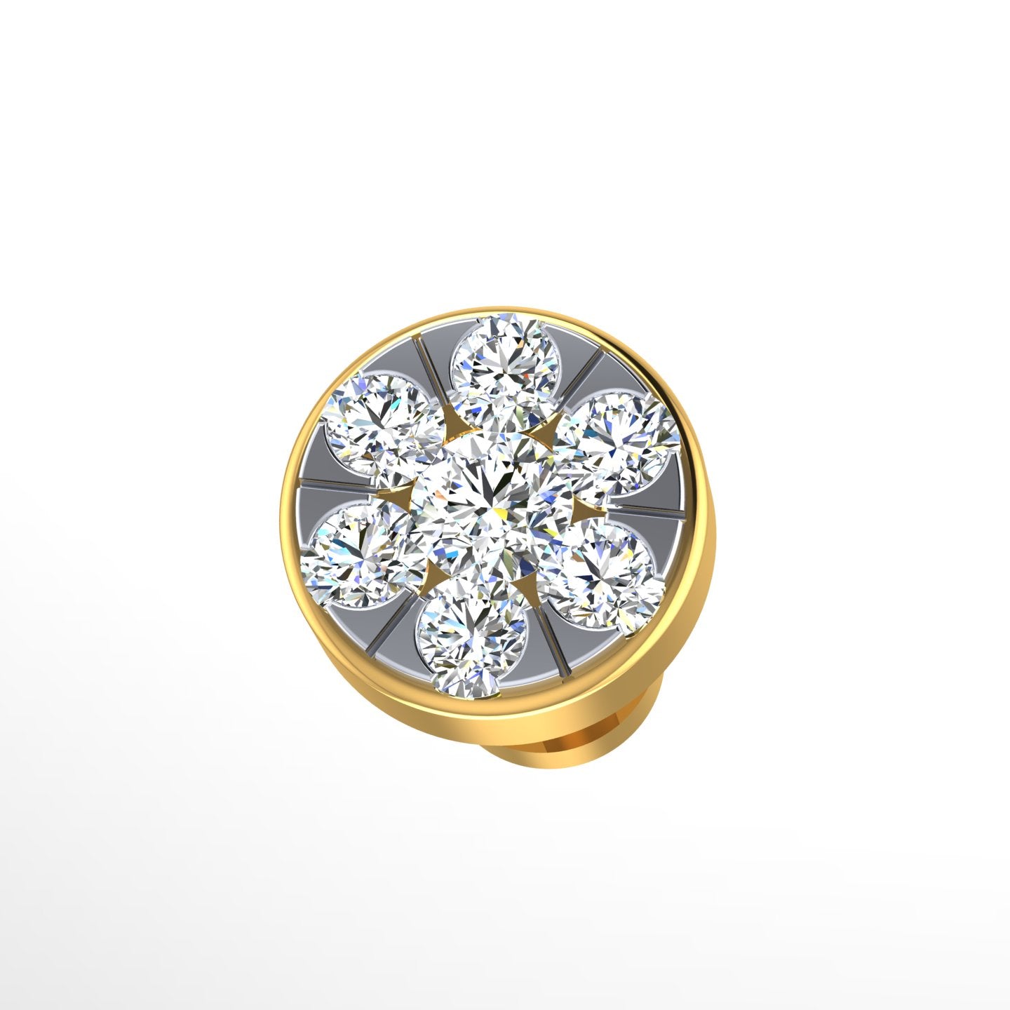 Royal Rosette Diamond Nose Pin